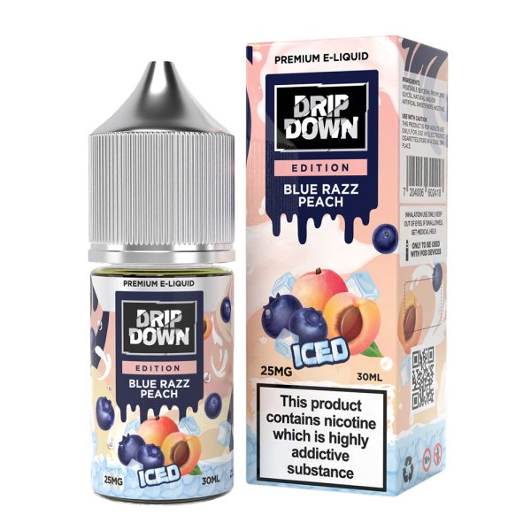 DRIP DOWN BLUE RAZZ PEACH ICED 25/50 MG