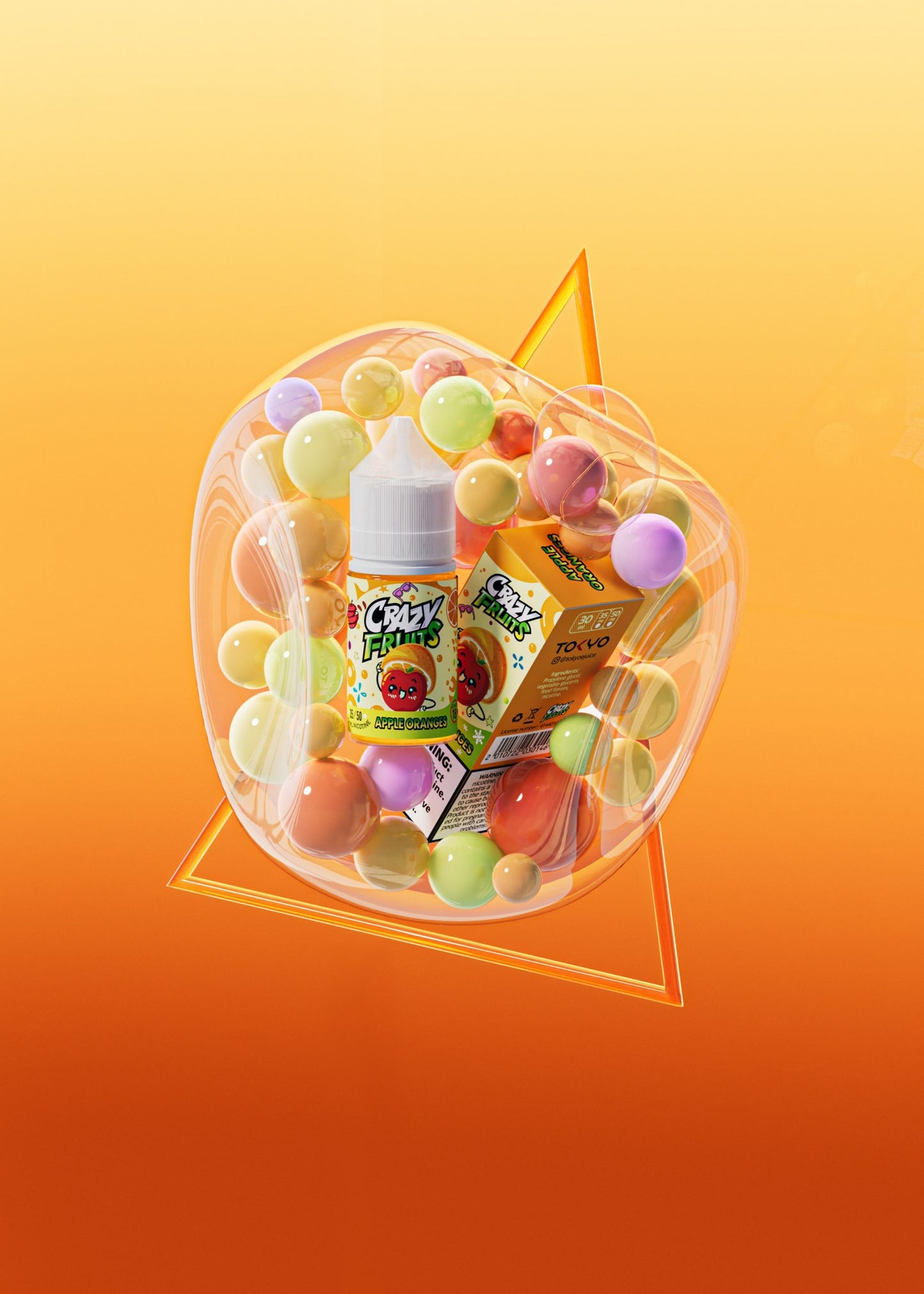 TOKYO CRAZY FRUITS APPLE ORANGE 35 MG