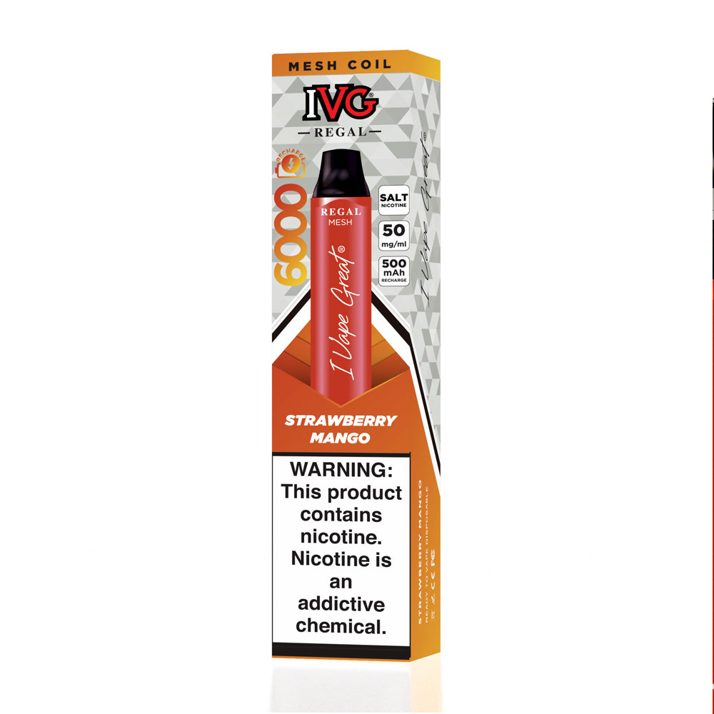 IVG Regal Disposable Vape – Strawberry Mango 20 & 50mg (6000 Puffs)