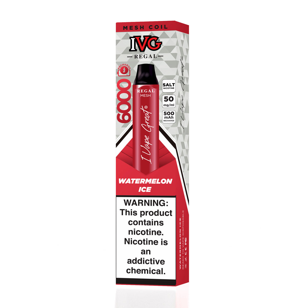IVG Regal Disposable Vape – WATERMELON ICE 20 & 50mg (6000 Puffs)