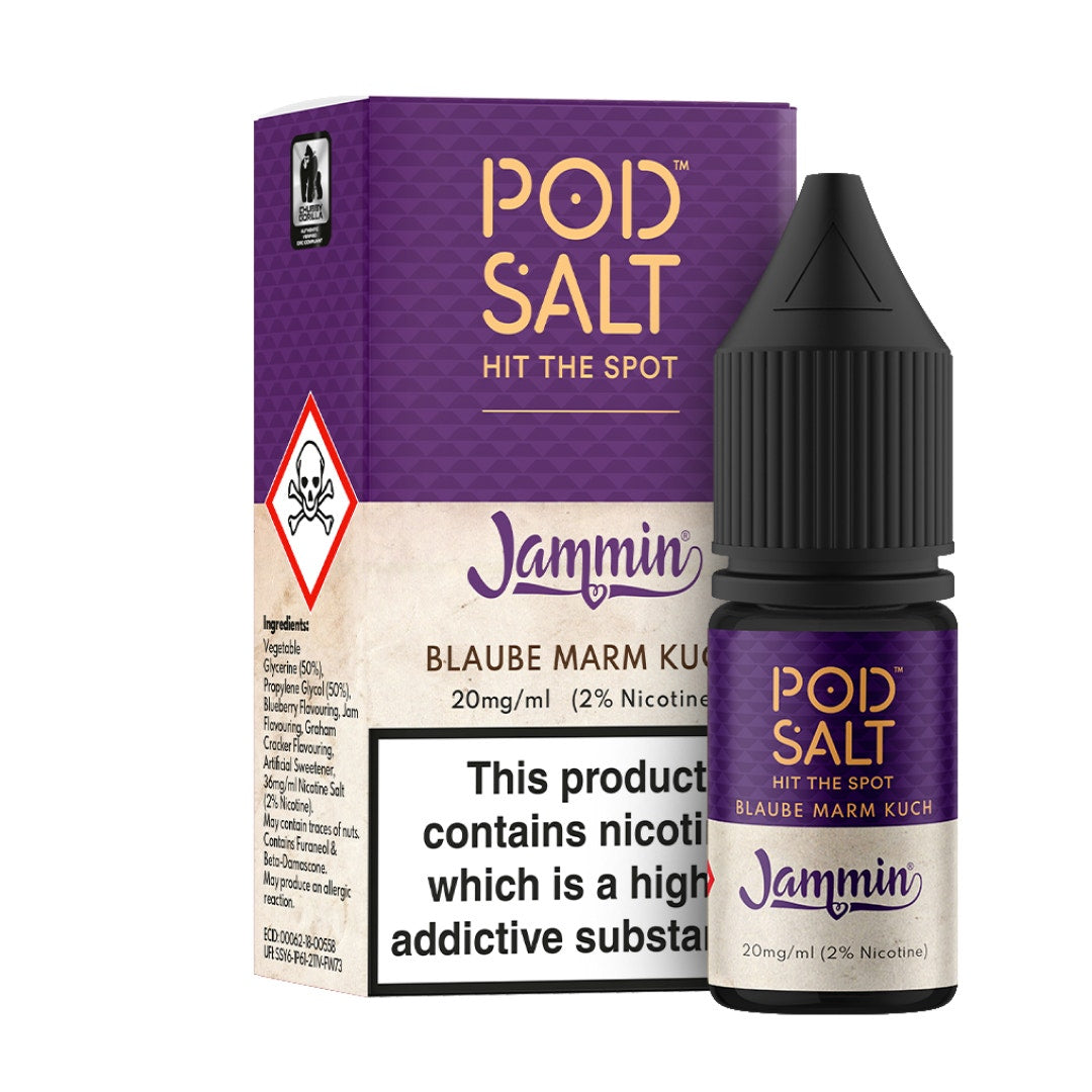 POD SALT BLUE BERRY JAM TART 10 ML 20 MG (JAMIN)